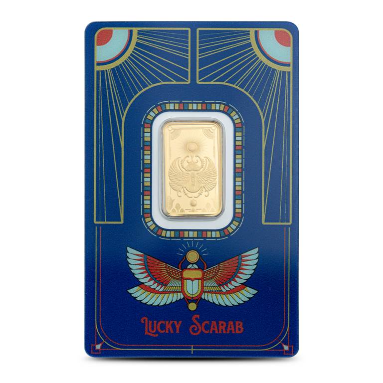 5 Gram PAMP Suisse Lucky Scarab Gold Bar (New wAssay)