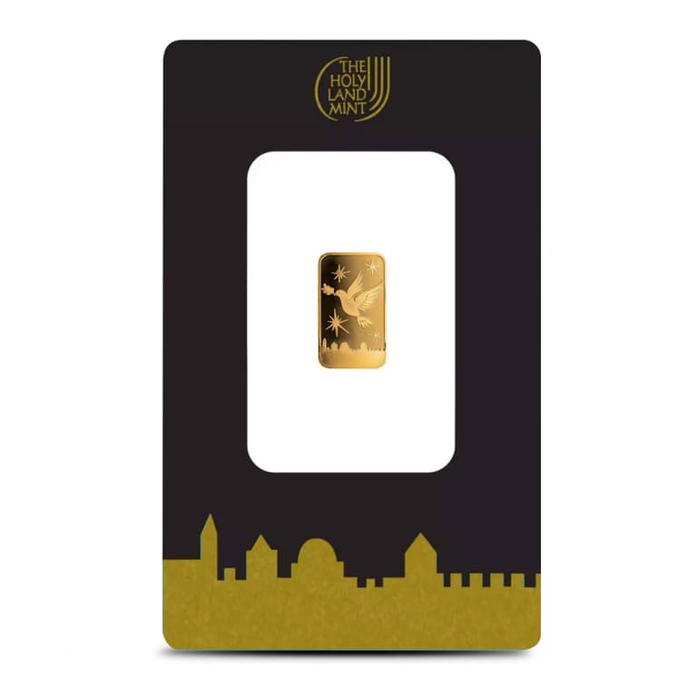 1 Gram The Holy Land Mint Gold Bar (New w Assay)