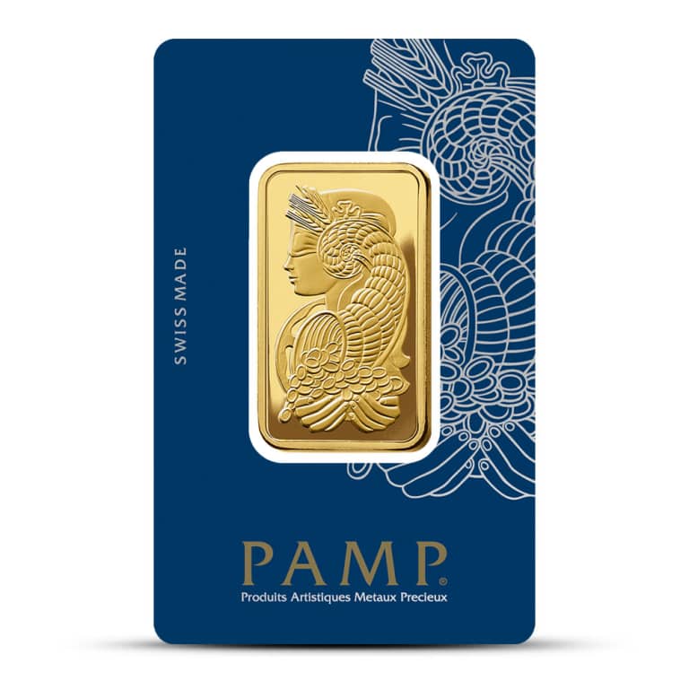 1 oz PAMP Suisse Lady Fortuna Veriscan Gold Bar (New w Assay)