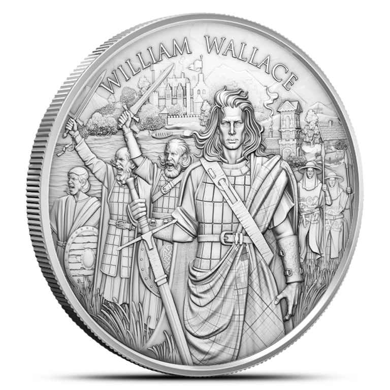 1 oz Legendary Warriors William Wallace Silver Round (New)