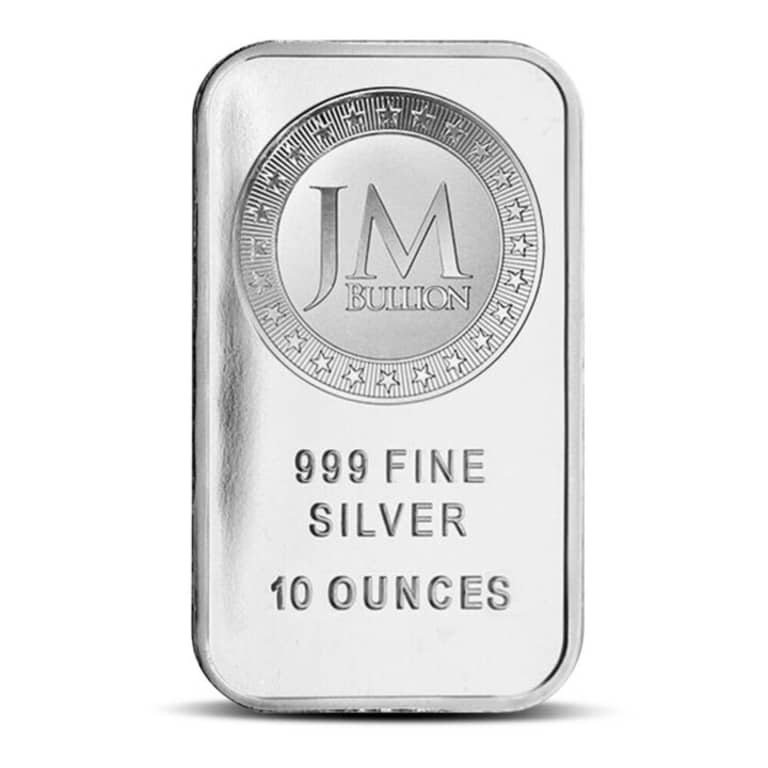 10 oz JM Bullion Silver Bar (Reverse Proof-Like, New)